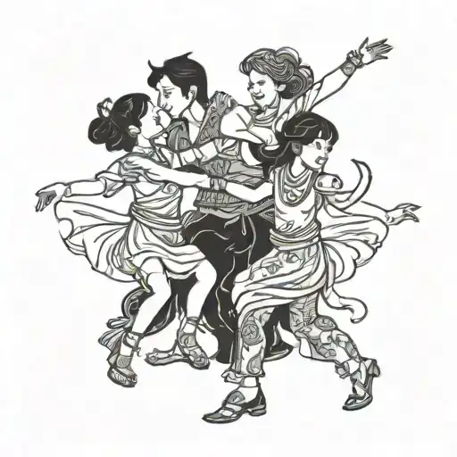 Foreigner With Son And Daughter Dancing