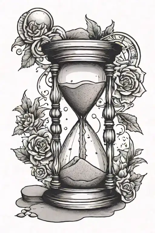 Hourglass With Sand Falling