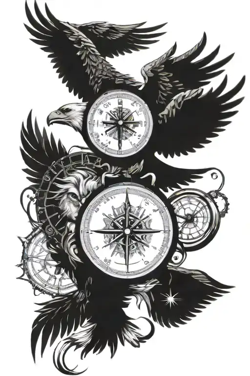 Eagle Zeus Pegasus Lion Compass Watch