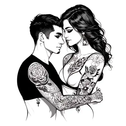 Man And Women Love Posing Together