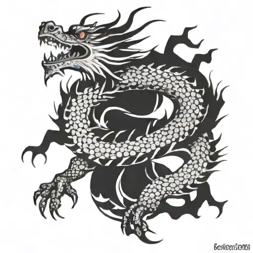 Japanese Dragon Seeking Revenge