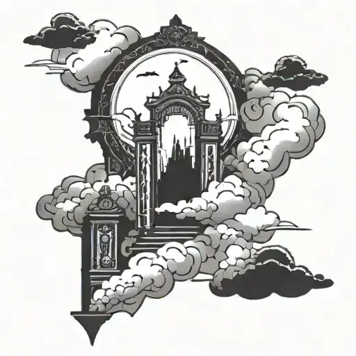 Heaven Gate On Clouds