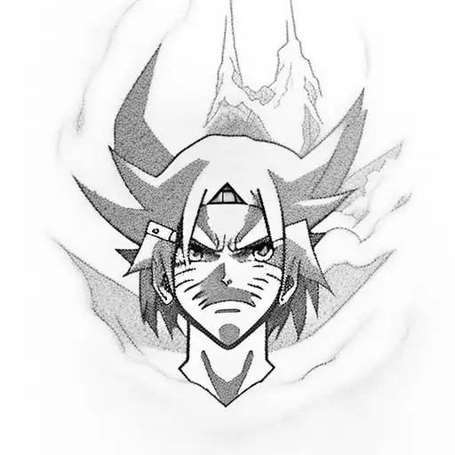 Akatsuki Cloud From Naruto Shippuden Infront Of Mountain