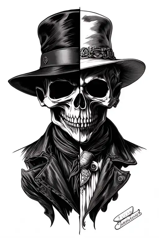 Half Grim Reaper And Half Peaky Blinder Gangster