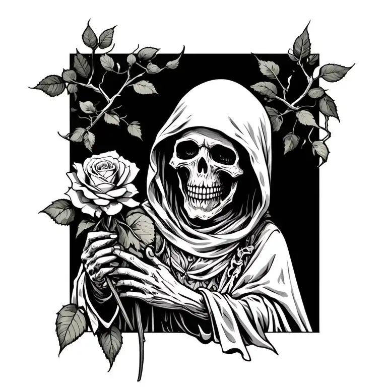 Undeath Graveyard Reaper Holding A Rose