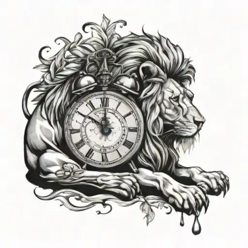 Lion And Clock Melting