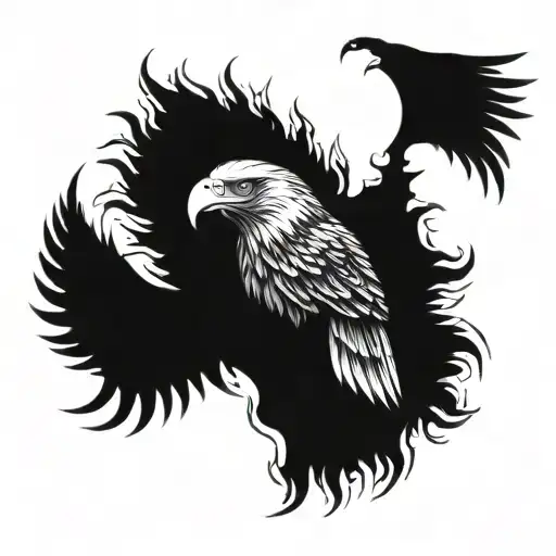 Eagle Burning In The Sun