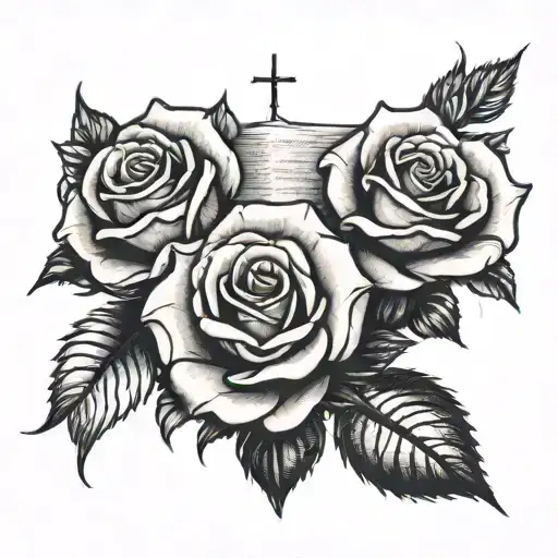 3 Roses And A Bible Verse Written