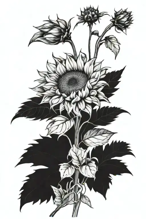 Bouquet Of Sunflower Blooming