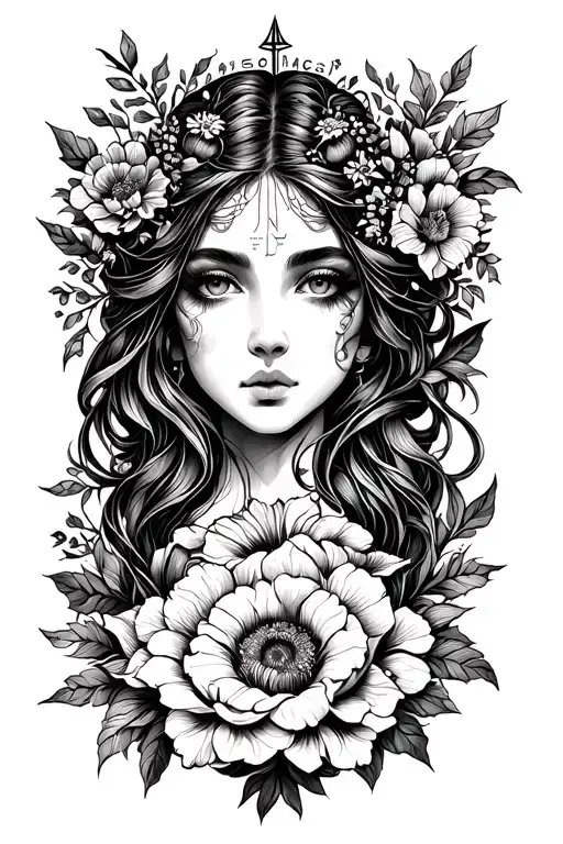 Zodiac Gemini And Floral Design