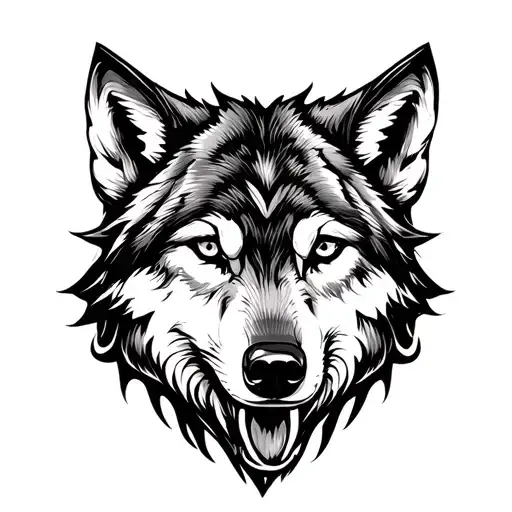 Wolf With Anchor Connected