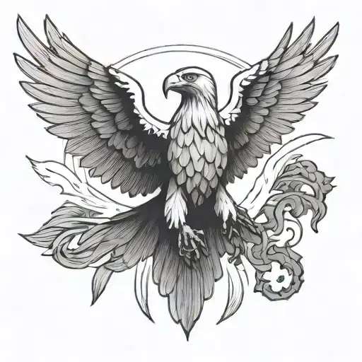 White Eagle Flying Through Warsaw In A Poland Army Uniform