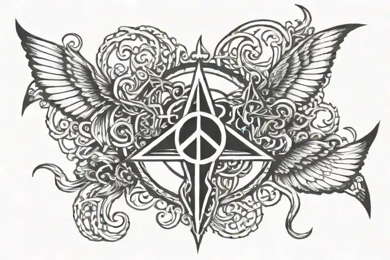 Symmetrical Twin Symbol Of Chaos And Peace