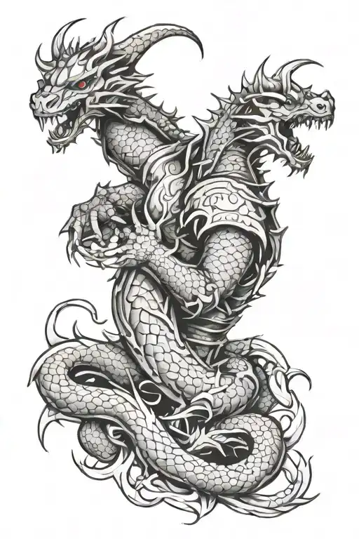 Sleeve Of Armour Holding Dragon