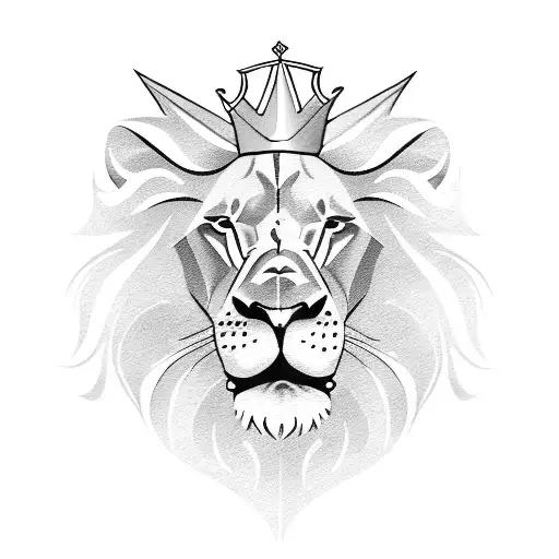 Lion Face With Crown