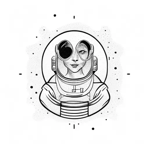 Astronaut Bold Line
