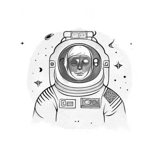 Astronaut Bold Line