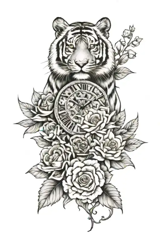 Siberian Tiger Clock Flower