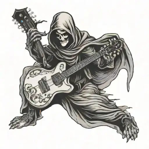 Grim Reaper Playing Guitar