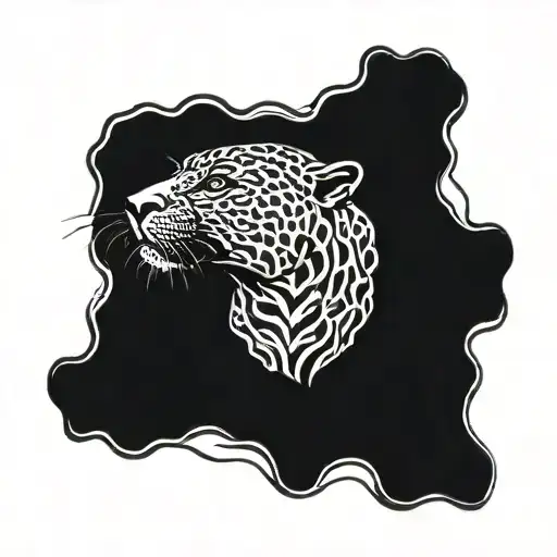 A Sleek Black Panther Swimming Gracefully In Deep Waters