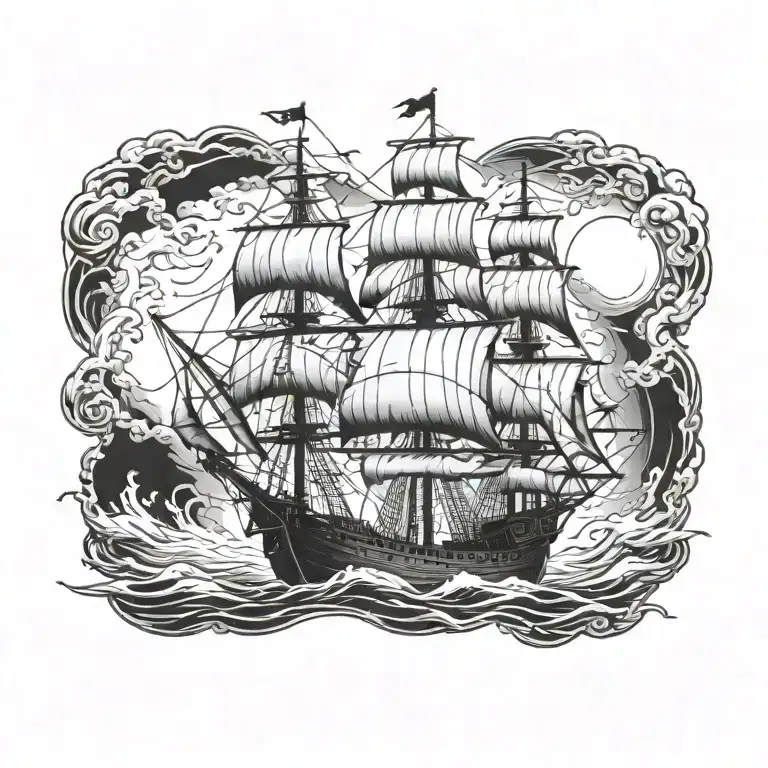 Scary Ghost Pirate Ship