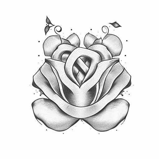 Gothic Heart With Hikarana Flower