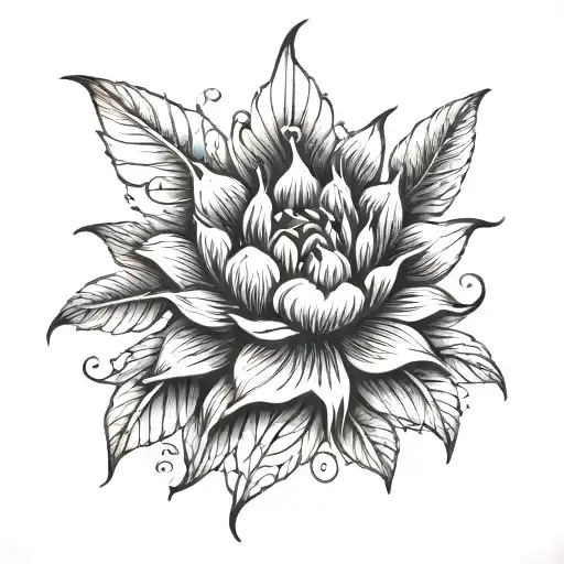 Flower With Light On Background