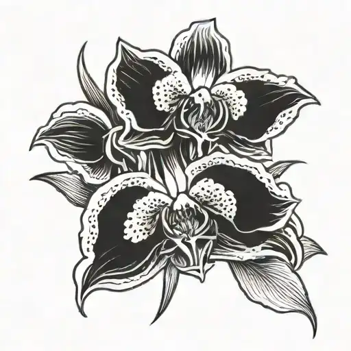 Cateleya Orchid Against A Sunrise