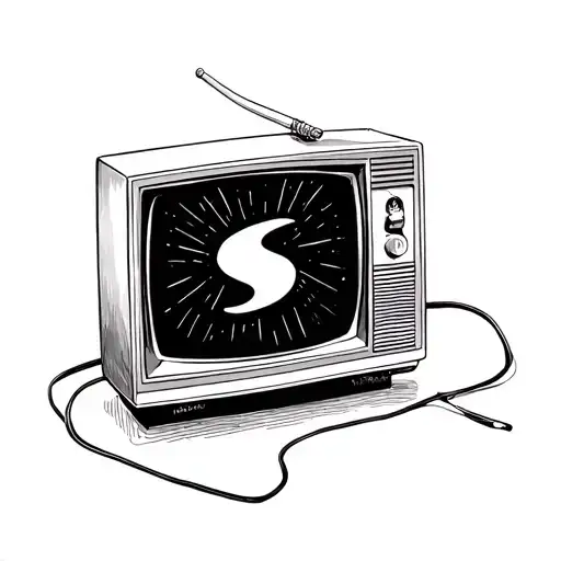 An 80'S Tv With On The Screen A Semicolon Incorporated