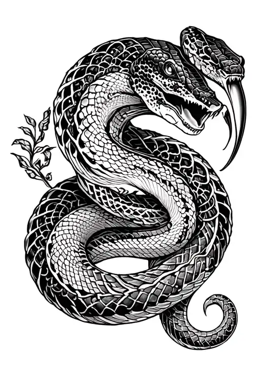 Uroboros Snake Coiled Snake Eating Itself Full Sleeve