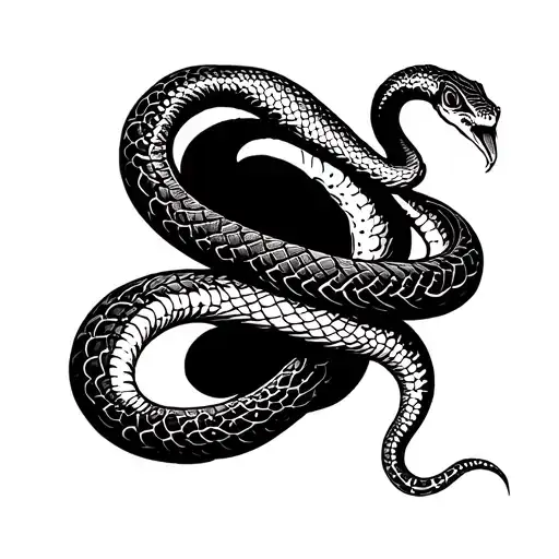 Ouroboros Snake Eating Its Own Tail Wrapped Around Covering The Whole Sleeve