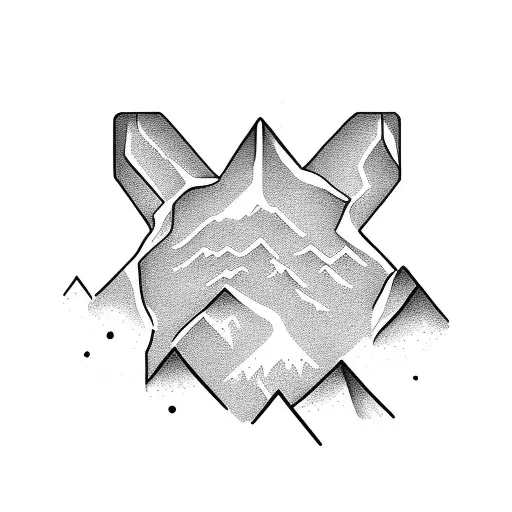 Dog Paw And Mountains