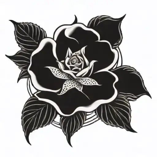 Rose Disines On A Surfbord