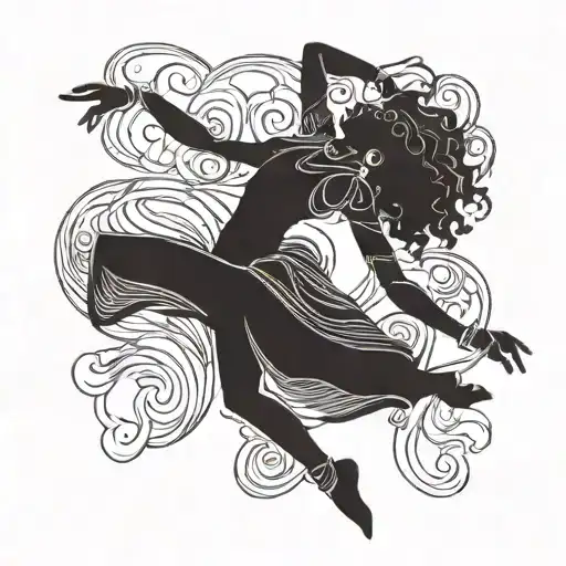 Black Woman Dancing Silhouette