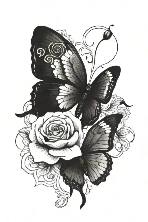 Dark Rose Butterfly