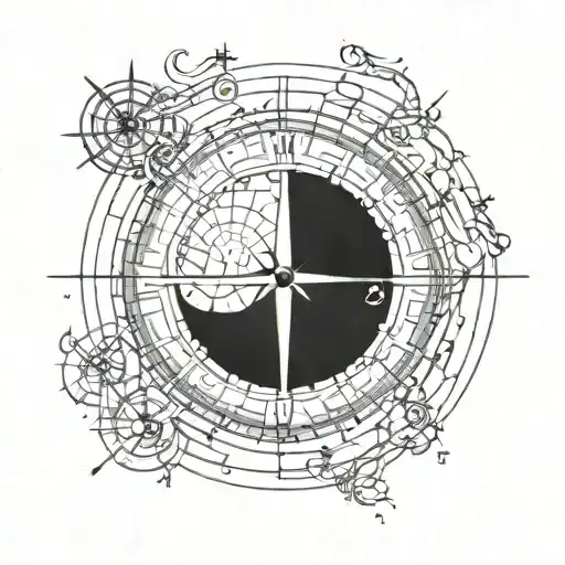 A Compass Intertwined With A Digital Circuit Pattern Representing Your It Background