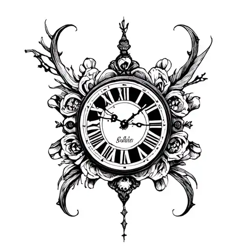 Memento Mori Clock Face