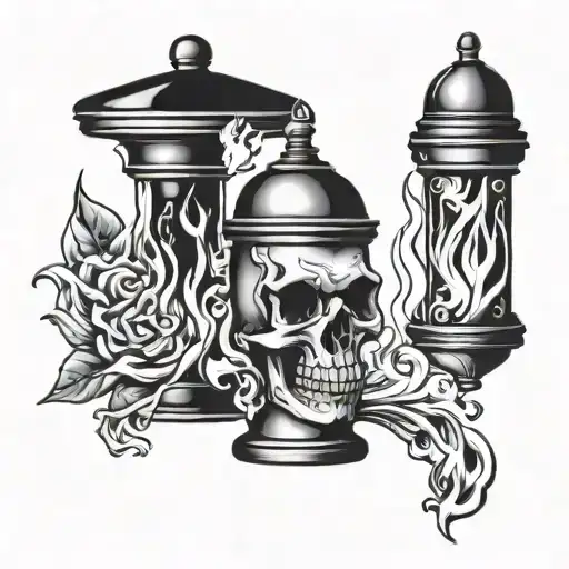 Salt Shaker With World Inside And Lid On Fire