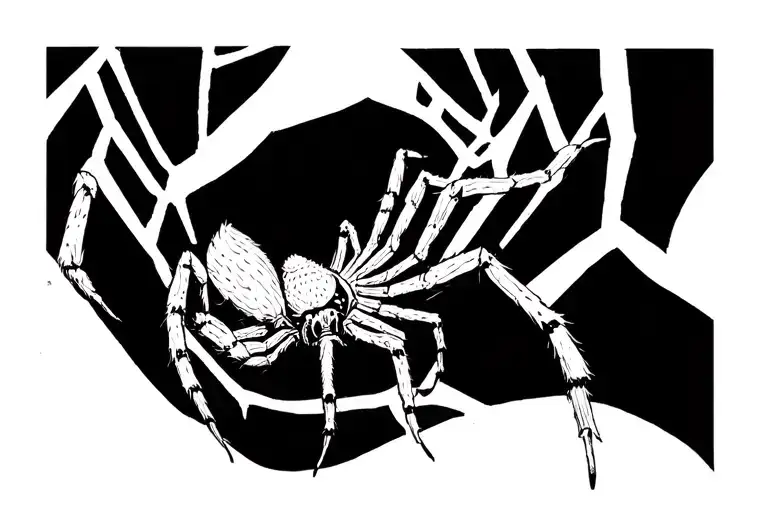 Spider And Spider Web