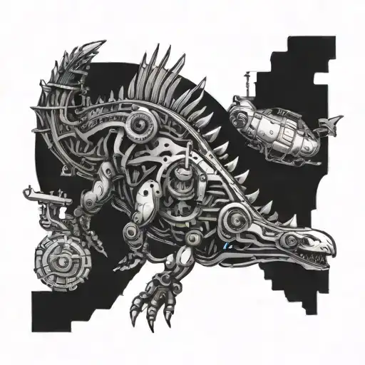 A Mechanical Dinosaur With Submarine Elements