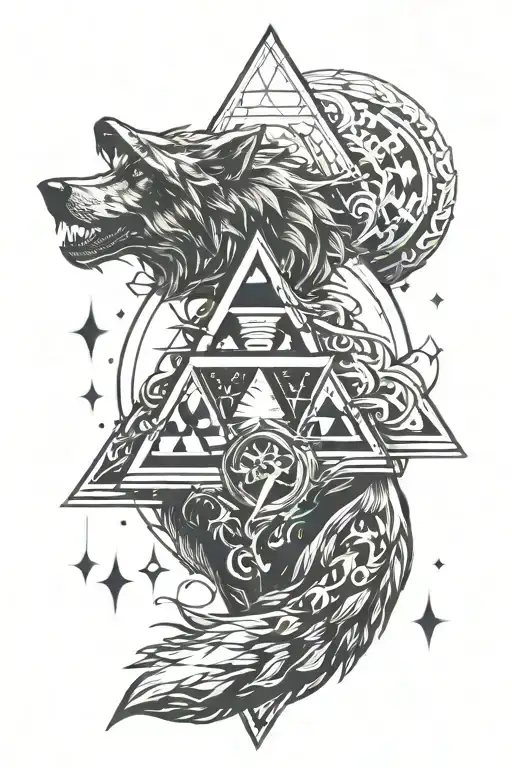 Wolflink With Moon Inside Triforce