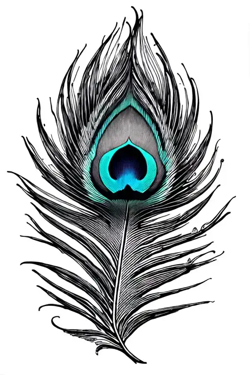 Peacock Feather Included