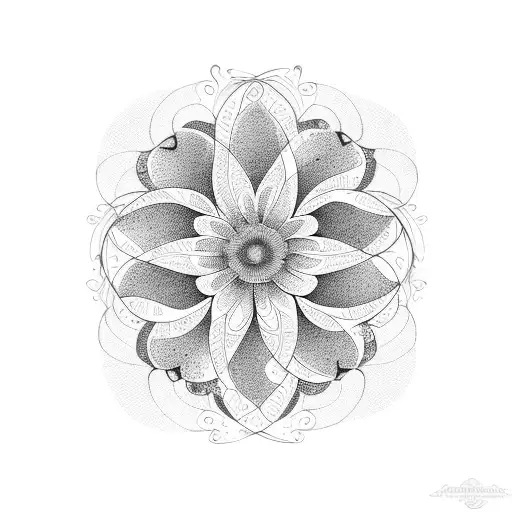 Organic Floral Lines Round