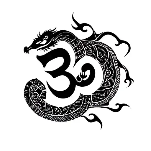 Hindu Om Symbol And Cobra