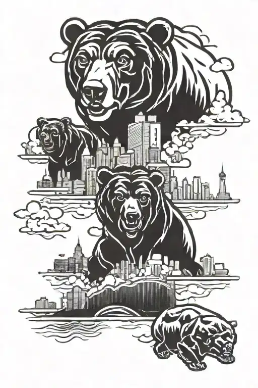 Chicago Skyline Cubs Bears Bulls