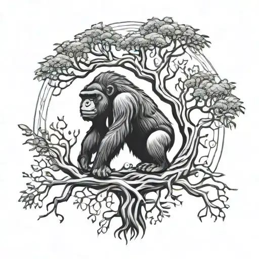 Gorilla Skeleton Tree Of Life