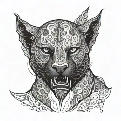 A Front-face Black Phanter With An Intimidating And Serious Looking