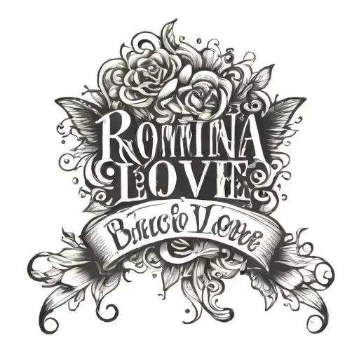 Incorporate A Quote Or Phrase In A Unique Lettering Style That Represents Romina's Love For Letras