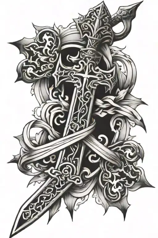 Holy Cross Looking Like A Majestic Sword