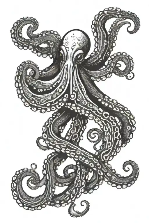 Octopus Stretching Tentacles